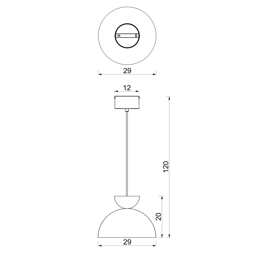 Luster na sajli NEVIS 1xE27/15W/230V promjer 29 cm smeđi