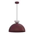 Luster na sajli NEVIS 1xE27/15W/230V Ø 38 cm burgundski