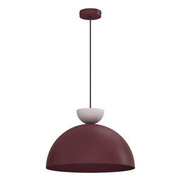 Luster na sajli NEVIS 1xE27/15W/230V Ø 38 cm burgundski