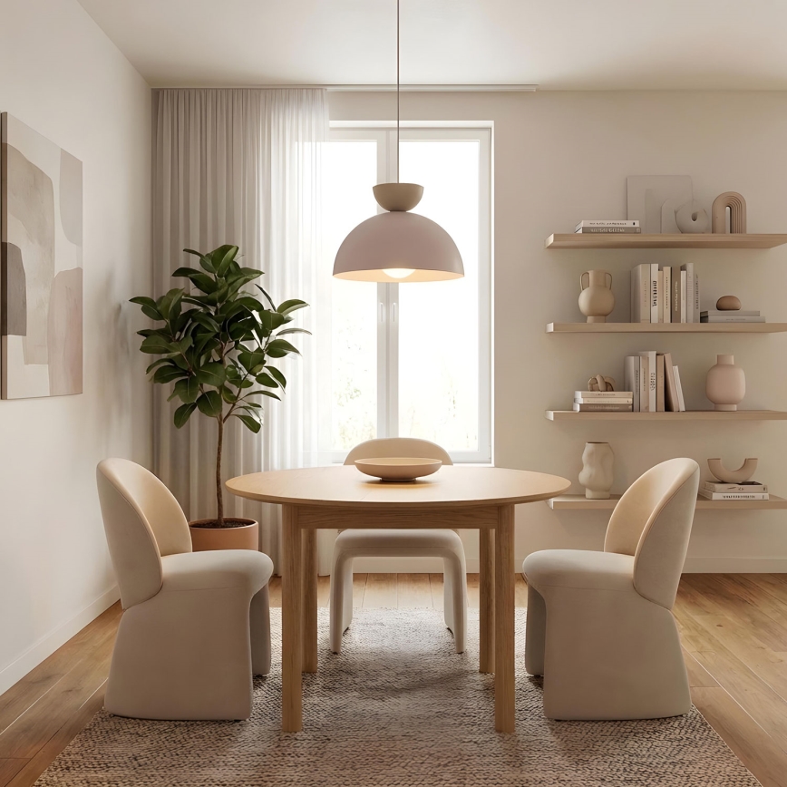 Luster na sajli NEVIS 1xE27/15W/230V Ø 38 cm krem boje