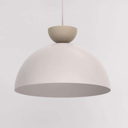 Luster na sajli NEVIS 1xE27/15W/230V Ø 38 cm krem boje