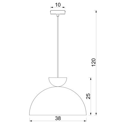 Luster na sajli NEVIS 1xE27/15W/230V Ø 38 cm krem boje