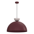 Luster na sajli NEVIS 1xE27/15W/230V Ø 50 cm bordo