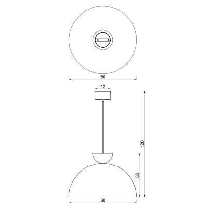 Luster na sajli NEVIS 1xE27/15W/230V Ø 50 cm bordo