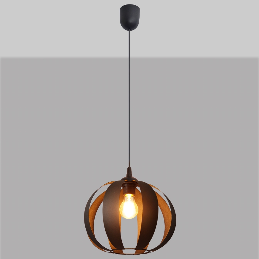 Luster na sajli NEWTON 1xE27/15W/230V crna