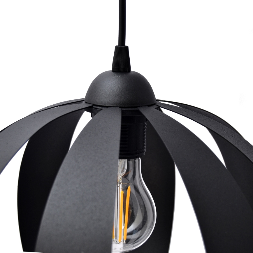 Luster na sajli NEWTON 1xE27/15W/230V crna
