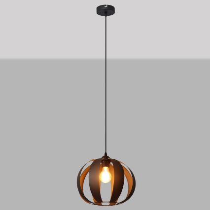 Luster na sajli NEWTON 1xE27/15W/230V crna