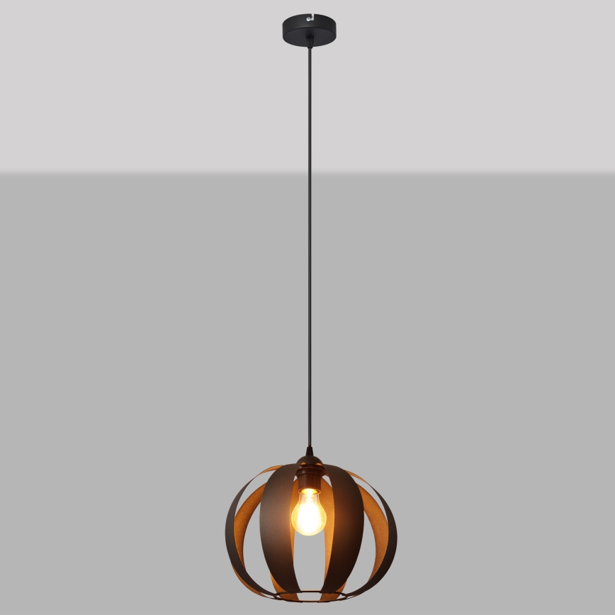 Luster na sajli NEWTON 1xE27/15W/230V crna