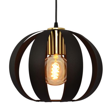 Luster na sajli NEWTON 3xE27/15W/230V crna/zlatna