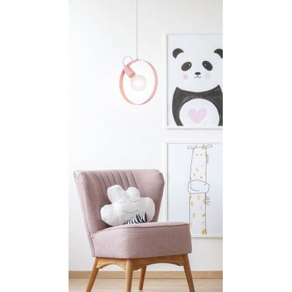 Luster na sajli NEXO 1xE27/40W/230V ružičasta