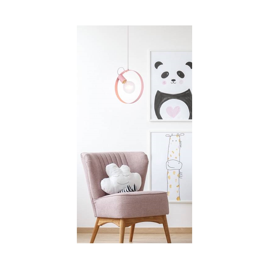 Luster na sajli NEXO 1xE27/40W/230V ružičasta