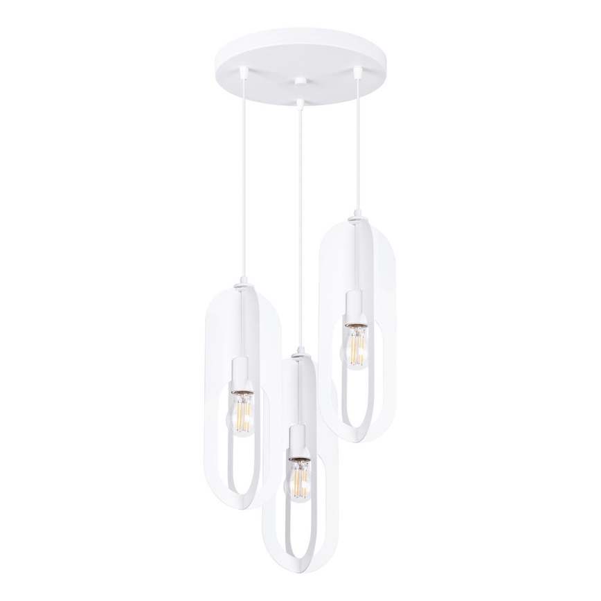 Luster na sajli NICUS 3xE27/15W/230V bijela