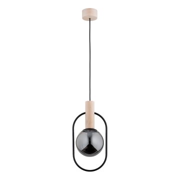 Luster na sajli NIKI 1xE14/10W/230V crna/bež