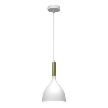 Luster na sajli NOAK 1xE27/15W/230V bijela/zlatna