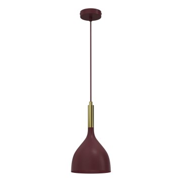 Luster na sajli NOAK 1xE27/15W/230V, boja burgundije