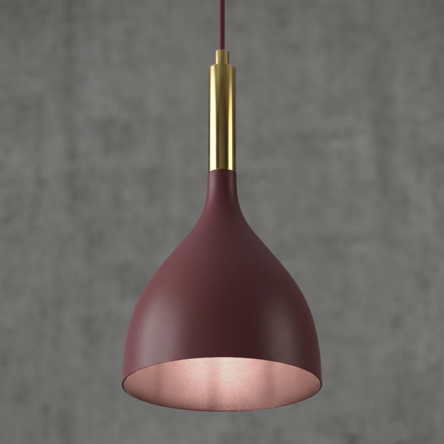 Luster na sajli NOAK 1xE27/15W/230V, boja burgundije