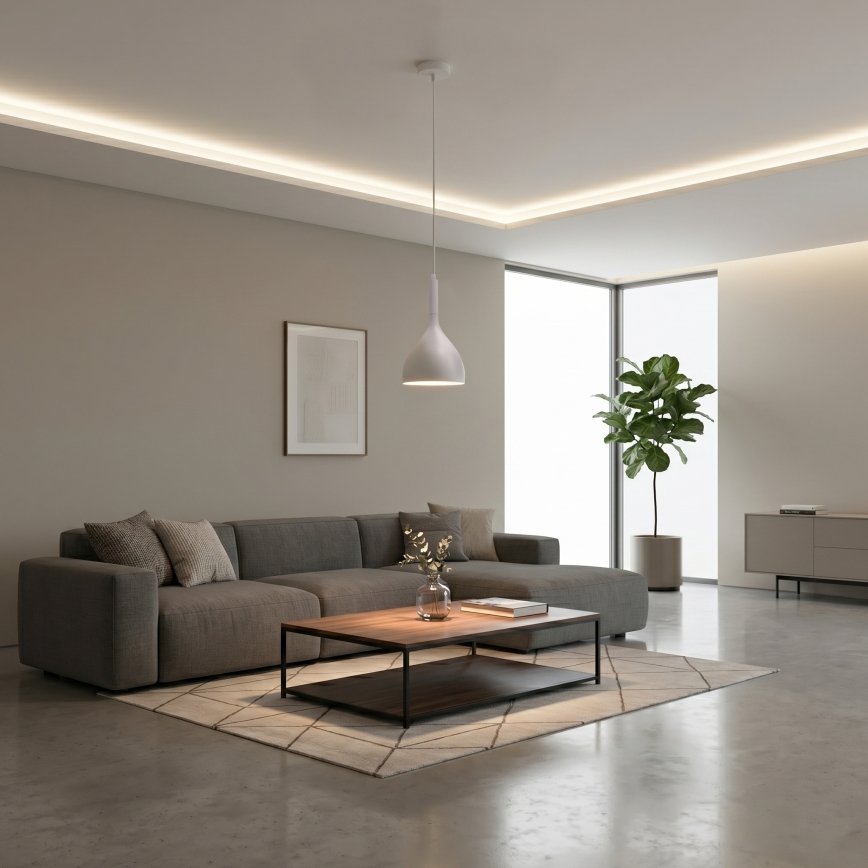 Luster na sajli NOAK 1xE27/15W/230V u krem boji