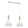 Luster na sajli NOAK 2xE27/15W/230V bijela/zlatna