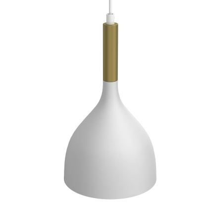 Luster na sajli NOAK 2xE27/15W/230V bijela/zlatna