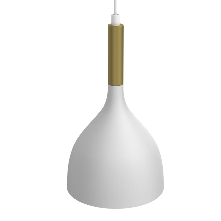 Luster na sajli NOAK 2xE27/15W/230V bijela/zlatna