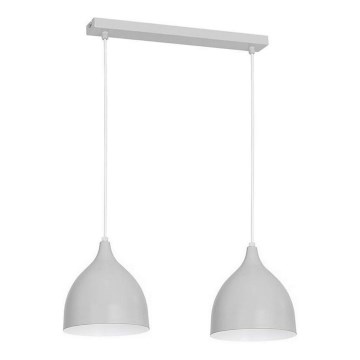 Luster na sajli NOAK 2xE27/15W/230V siva