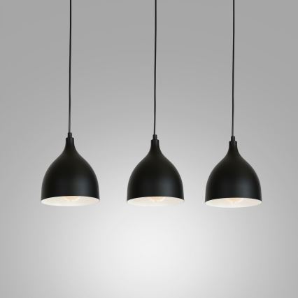 Luster na sajli NOAK 3xE27/15W/230V crna