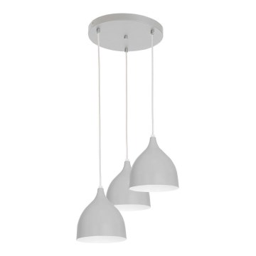 Luster na sajli NOAK 3xE27/15W/230V siva
