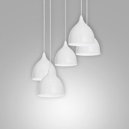 Luster na sajli NOAK 5xE27/15W/230V siva