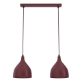 Luster na sajli NOAK CLASSIC 2xE27/15W/230V burgundski
