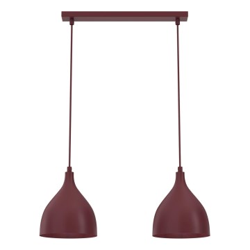 Luster na sajli NOAK CLASSIC 2xE27/15W/230V burgundski