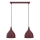 Luster na sajli NOAK CLASSIC 2xE27/15W/230V burgundski