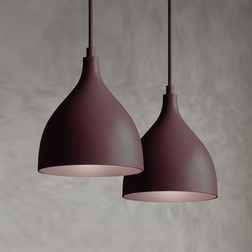 Luster na sajli NOAK CLASSIC 2xE27/15W/230V burgundski