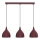 Luster na sajli NOAK CLASSIC 3xE27/15W/230V bordo