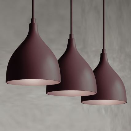 Luster na sajli NOAK CLASSIC 3xE27/15W/230V bordo
