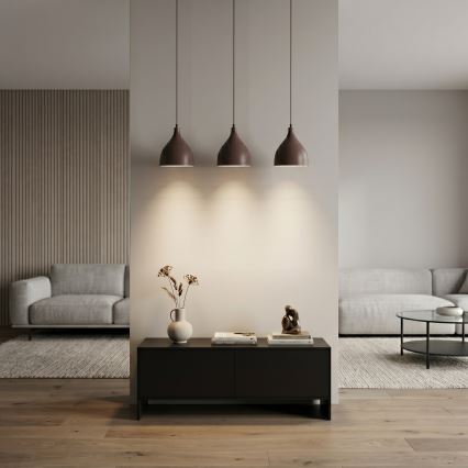 Luster na sajli NOAK CLASSIC 3xE27/15W/230V smeđi
