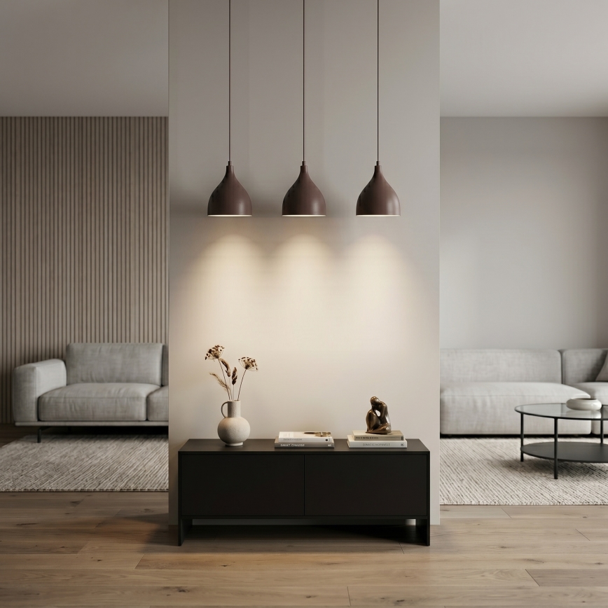 Luster na sajli NOAK CLASSIC 3xE27/15W/230V smeđi