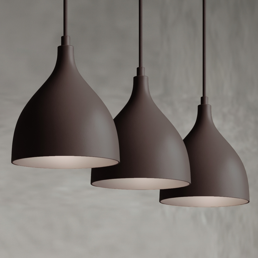 Luster na sajli NOAK CLASSIC 3xE27/15W/230V smeđi