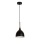 Luster na sajli NOAK WOOD 1xE27/15W/230V crna/bukva