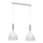 Luster na sajli NOAK WOOD 2xE27/15W/230V bijela/bukva