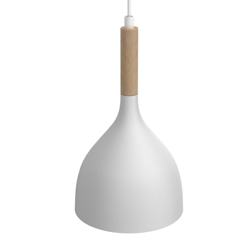 Luster na sajli NOAK WOOD 2xE27/15W/230V bijela/bukva