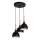 Luster na sajli NOAK WOOD 3xE27/15W/230V crna/bukva