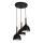 Luster na sajli NOAK WOOD 3xE27/15W/230V crna/bukva