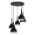 Luster na sajli NOAK WOOD 5xE27/15W/230V crna/bukva