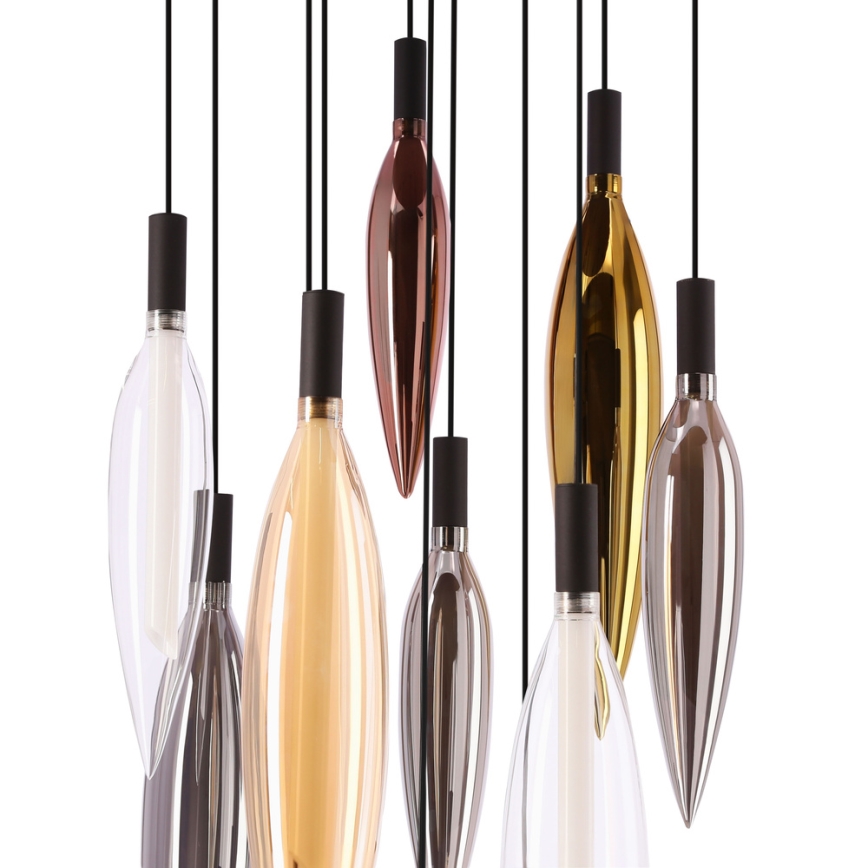 Luster na sajli NORDIC 11xG9/5W/230V crni