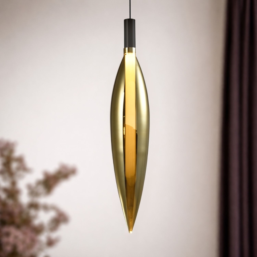 Luster na sajli NORDIC 1x G9/5W/230V crno-zlatni