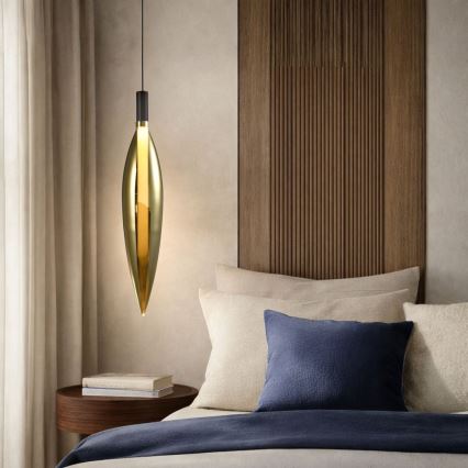 Luster na sajli NORDIC 1x G9/5W/230V crno-zlatni