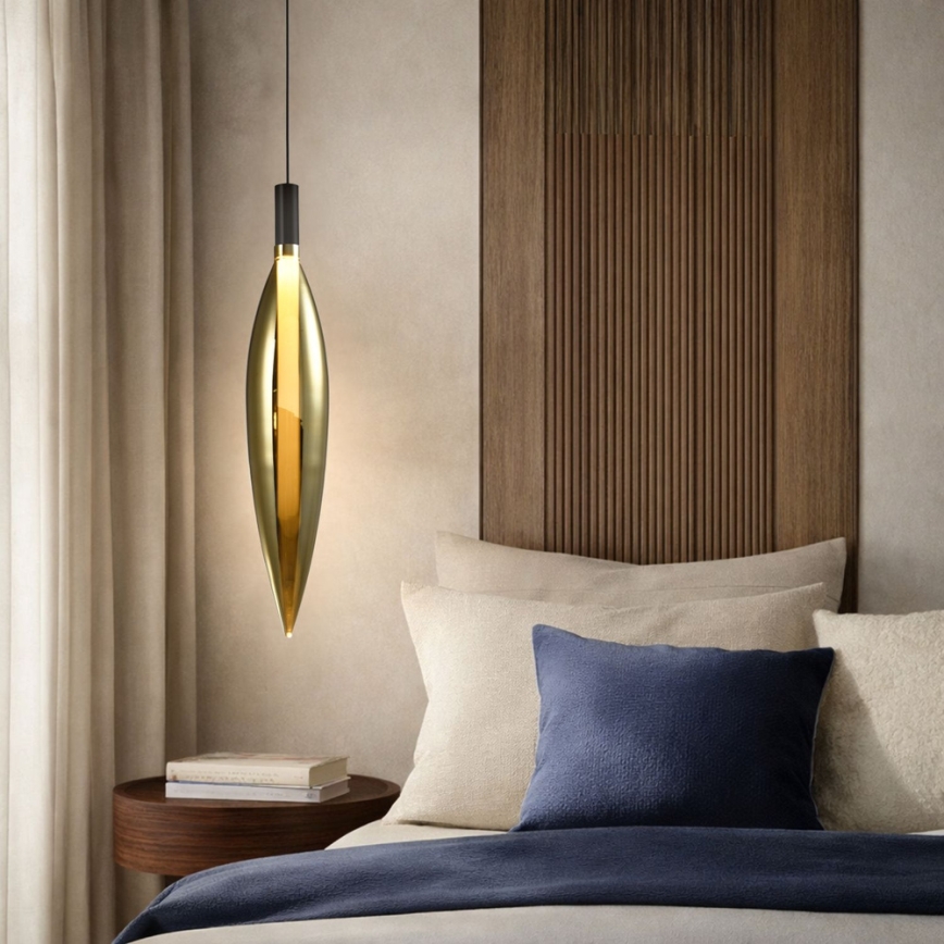 Luster na sajli NORDIC 1x G9/5W/230V crno-zlatni