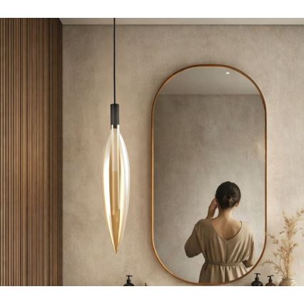 Luster na sajli NORDIC 1xG9/5W/230V crna/zadimljeno bež