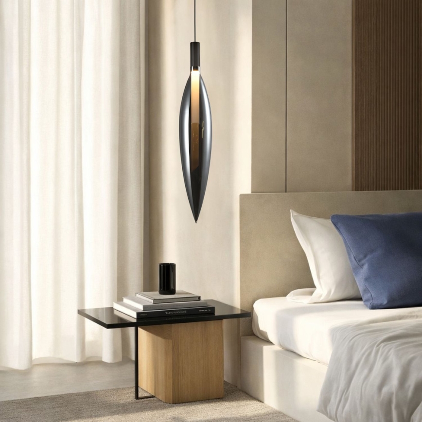 Luster na sajli NORDIC 1xG9/5W/230V crni krom
