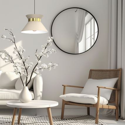 Luster na sajli NORGE 1xE27/15W/230V bež/zlatna